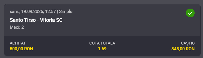 Dovadă Câștig Superbetiv 5