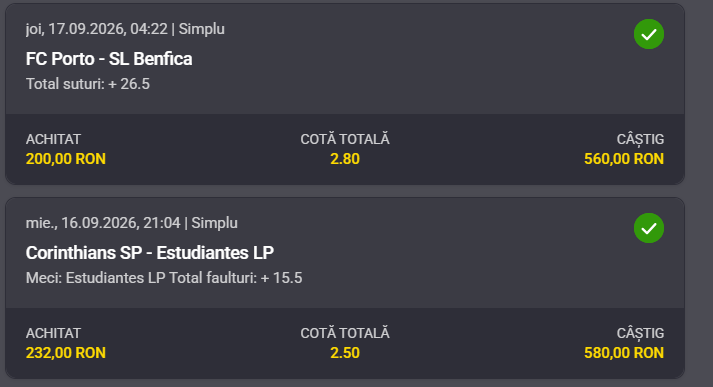 Dovadă Câștig Superbetiv 6