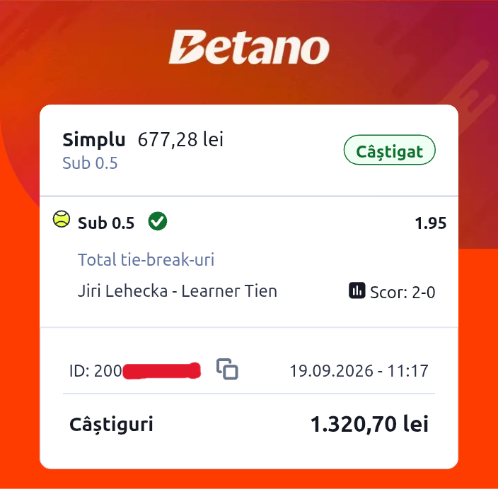 Dovadă Câștig Superbetiv 8
