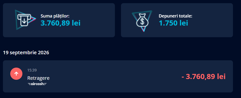 Dovadă Câștig Superbetiv 18