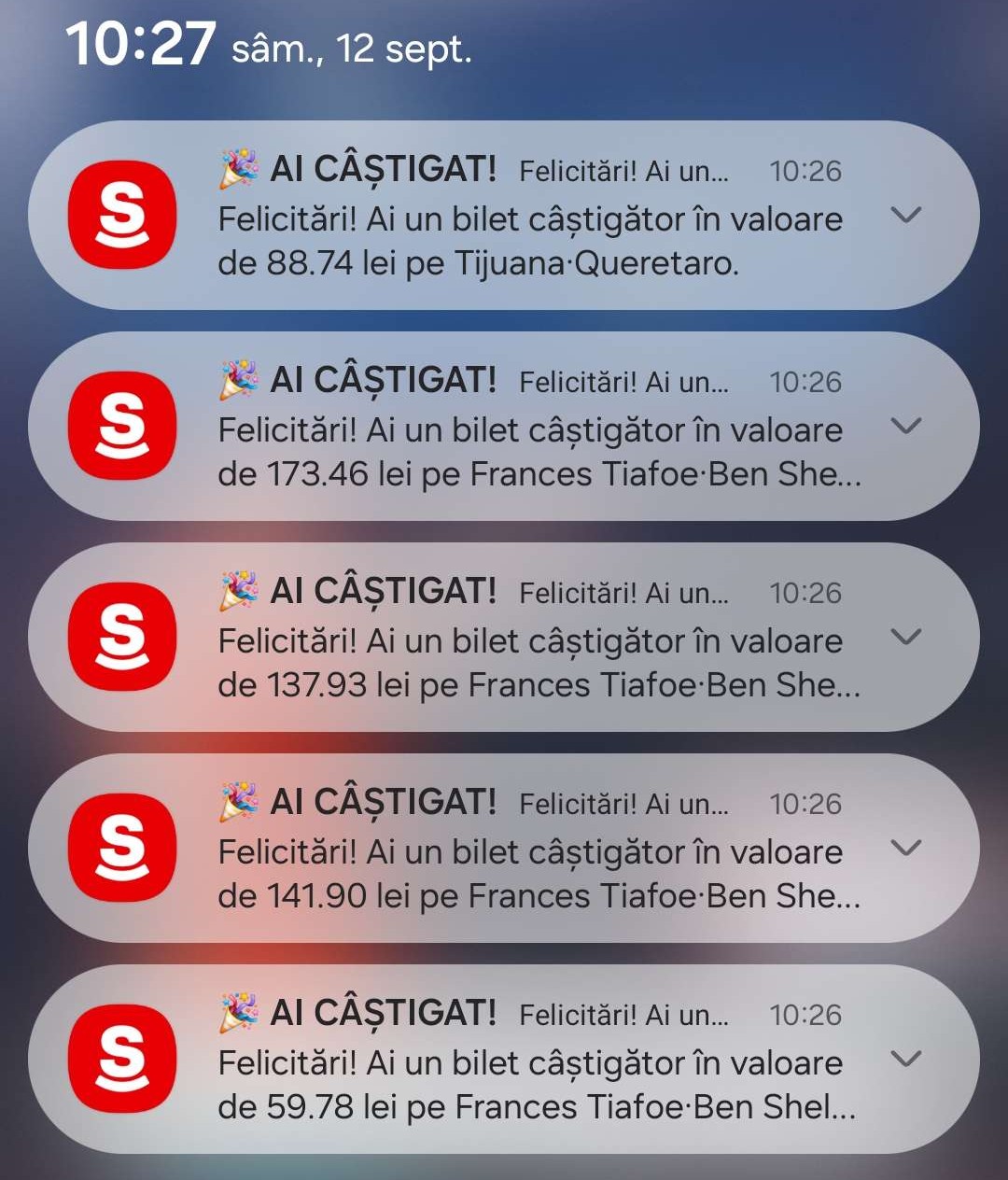 Dovadă Câștig Superbetiv 20
