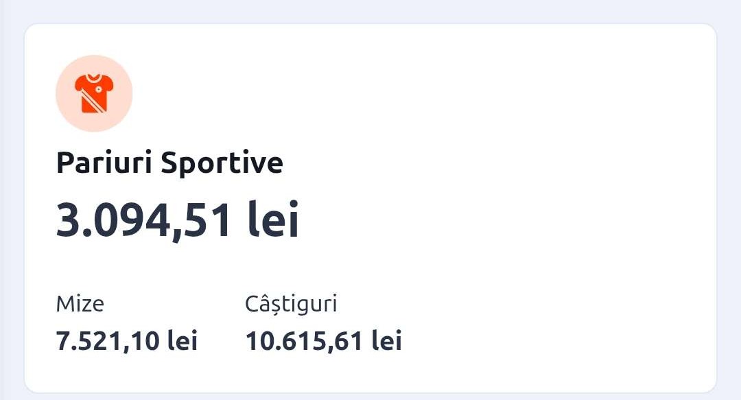 Dovadă Câștig Superbetiv 22