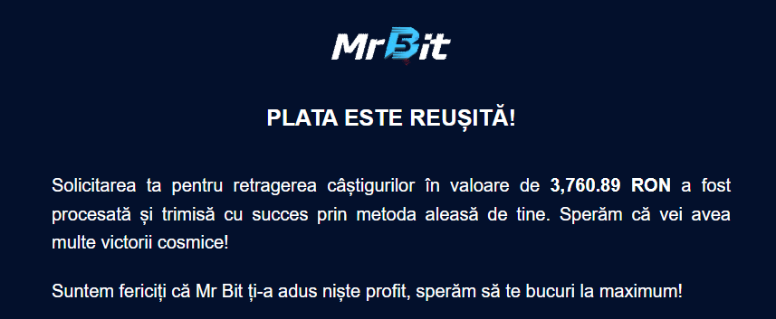 Dovadă Câștig Superbetiv 24